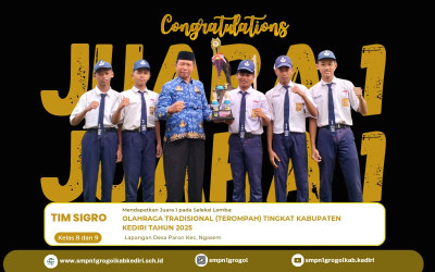 Juara 1 Lomba Olahraga Tradisional (Terompah) Tingkat Kabupaten Kediri